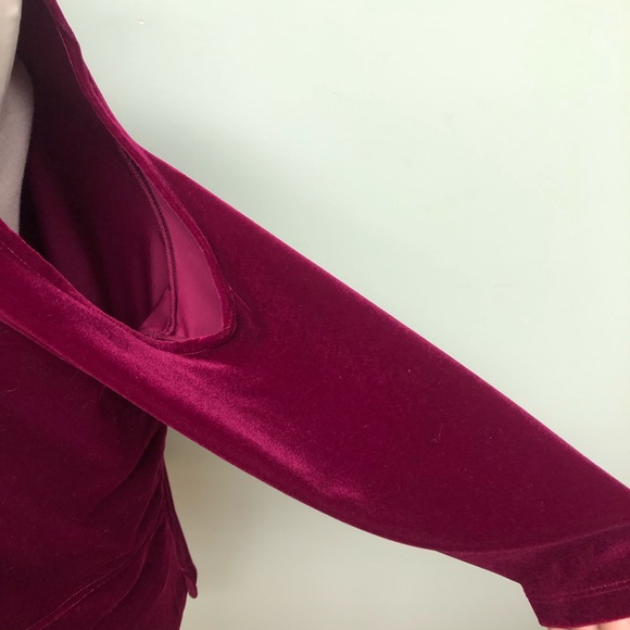 Ralph Lauren | Women's Cold Shoulder Top | Burgundy | Size 1X - Picture 3 of 4